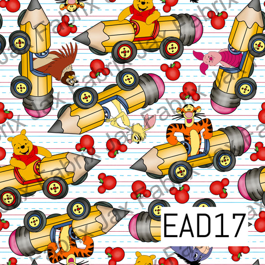 School Pencil Cars Pooh EAD17