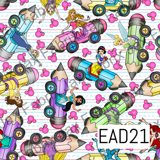 School Pencil Cars Princess EAD21