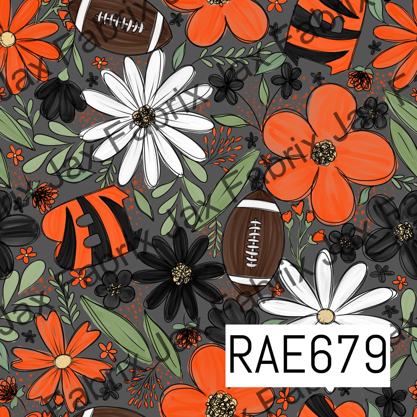Bengals Football Floral RAE679
