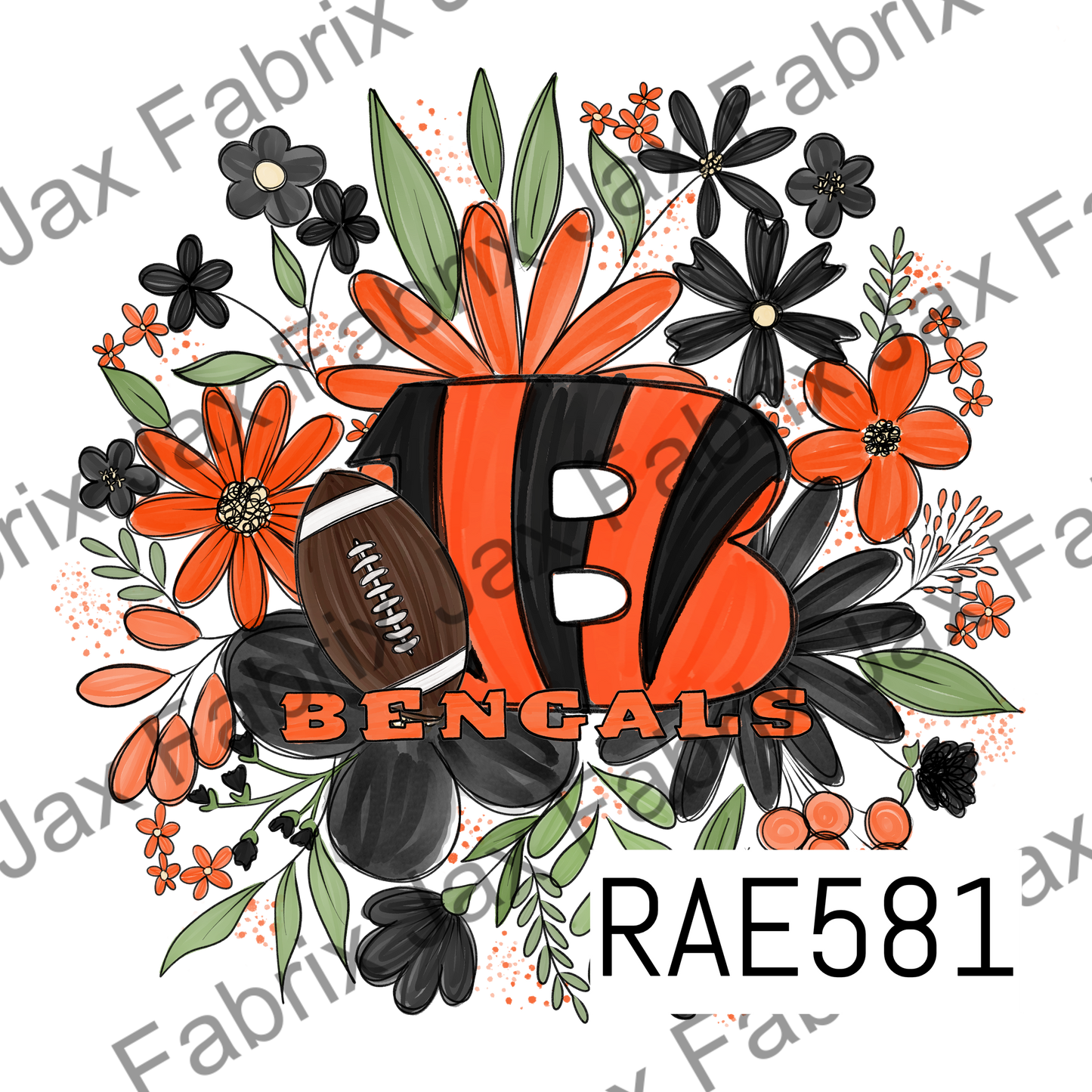 Bengals Floral PNG RAE581