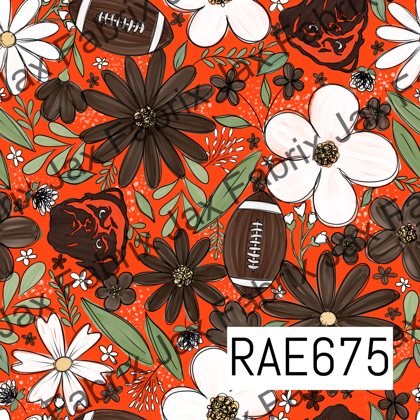 Browns Football Floral RAE675