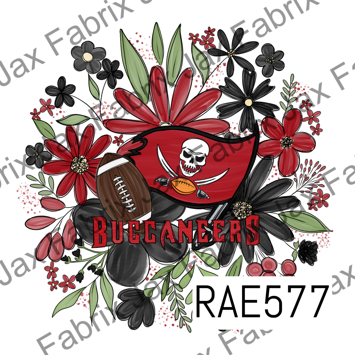 Buccaneers Floral PNG RAE577