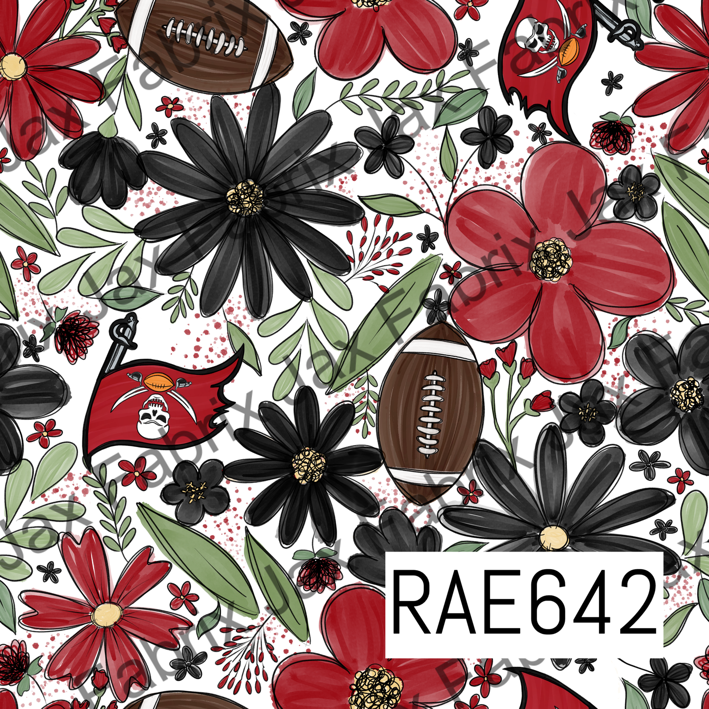 Buccaneers Football Floral RAE642