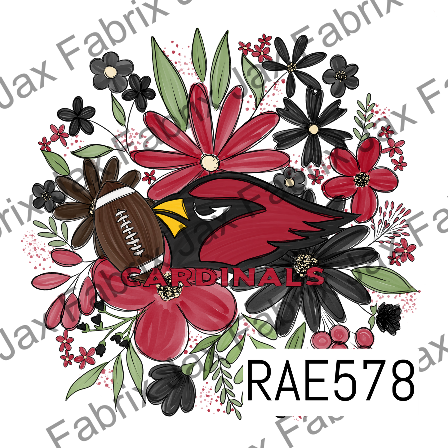 Cardinals Floral PNG RAE578