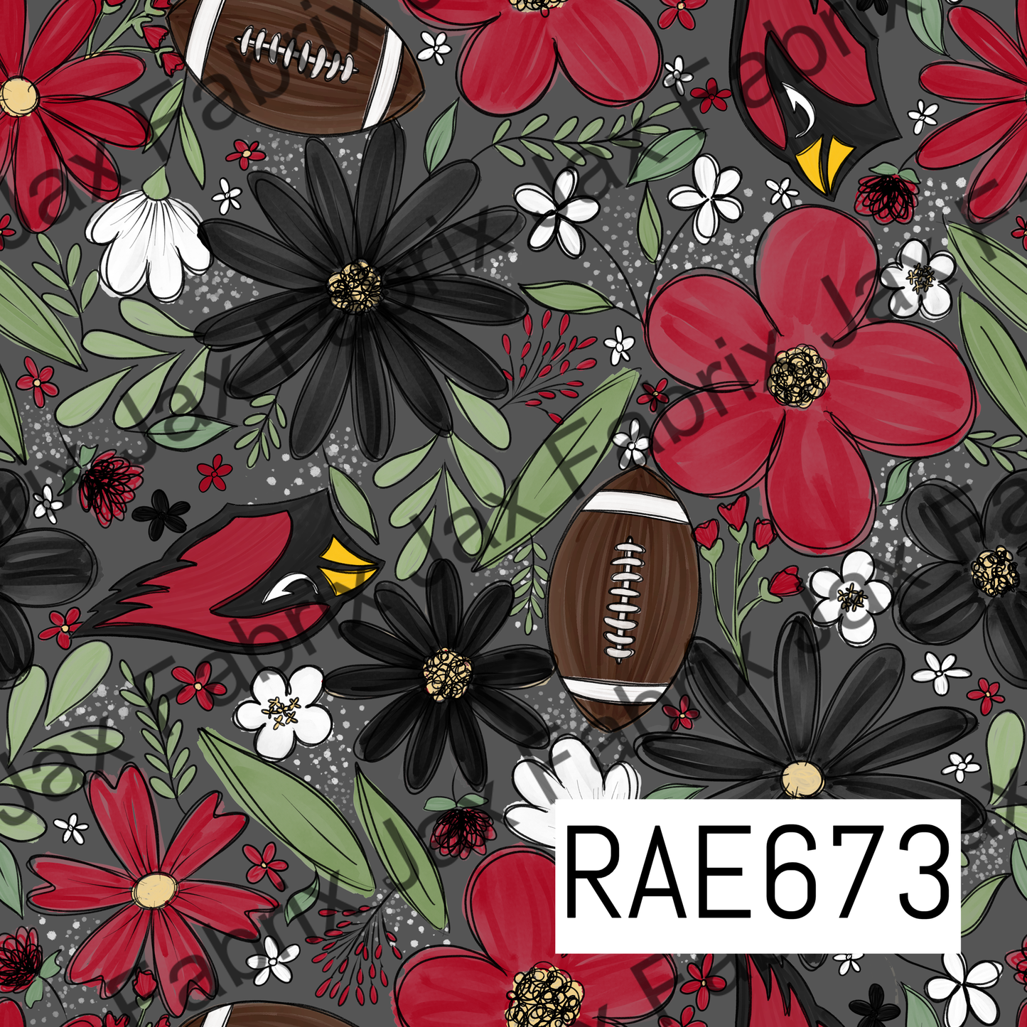 Cardinals Football Floral RAE673