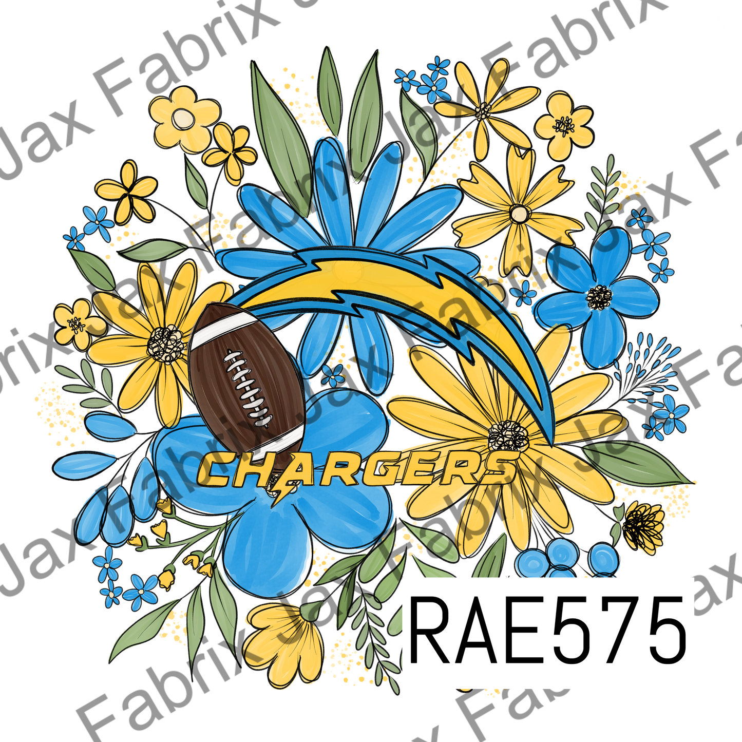 Chargers Floral PNG RAE575