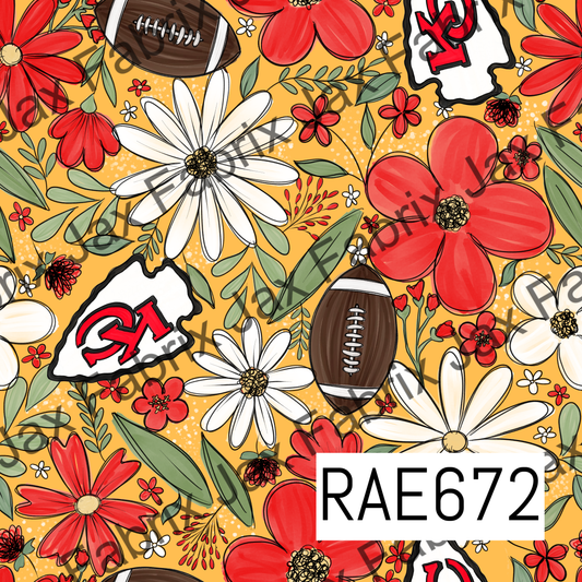 Chiefs Football Colored Floral RAE672