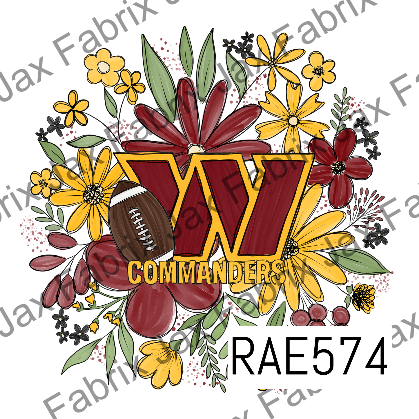 Commanders Floral PNG RAE574