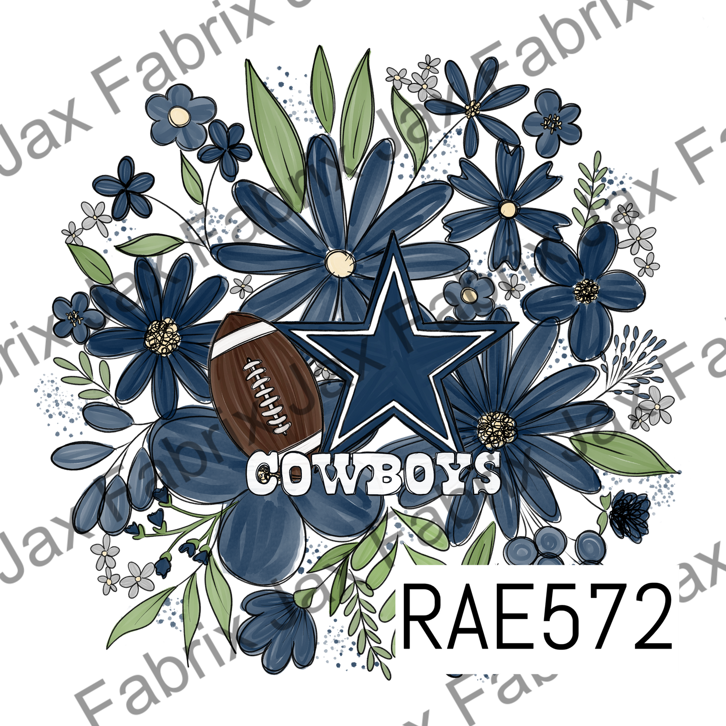 Cowboys Floral PNG RAE572