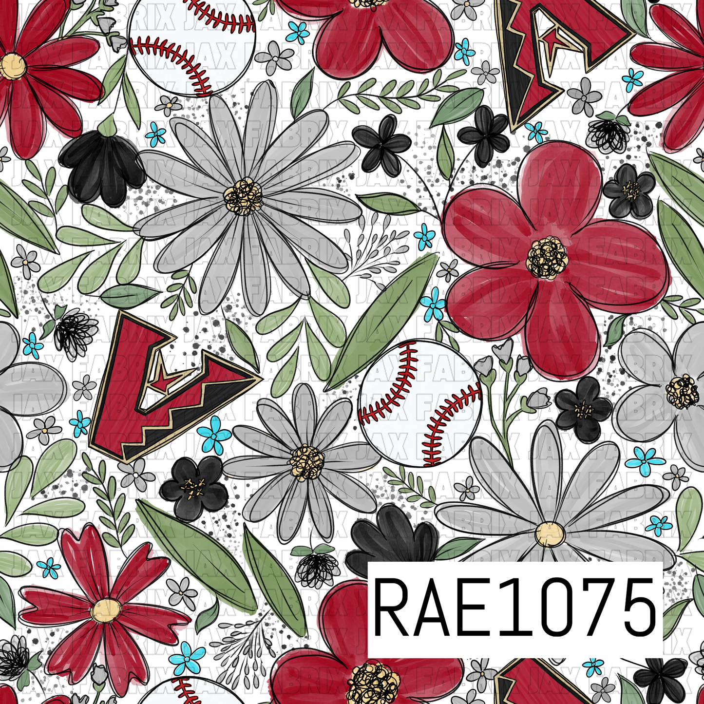 Diamondbacks Floral Baseball RAE1075