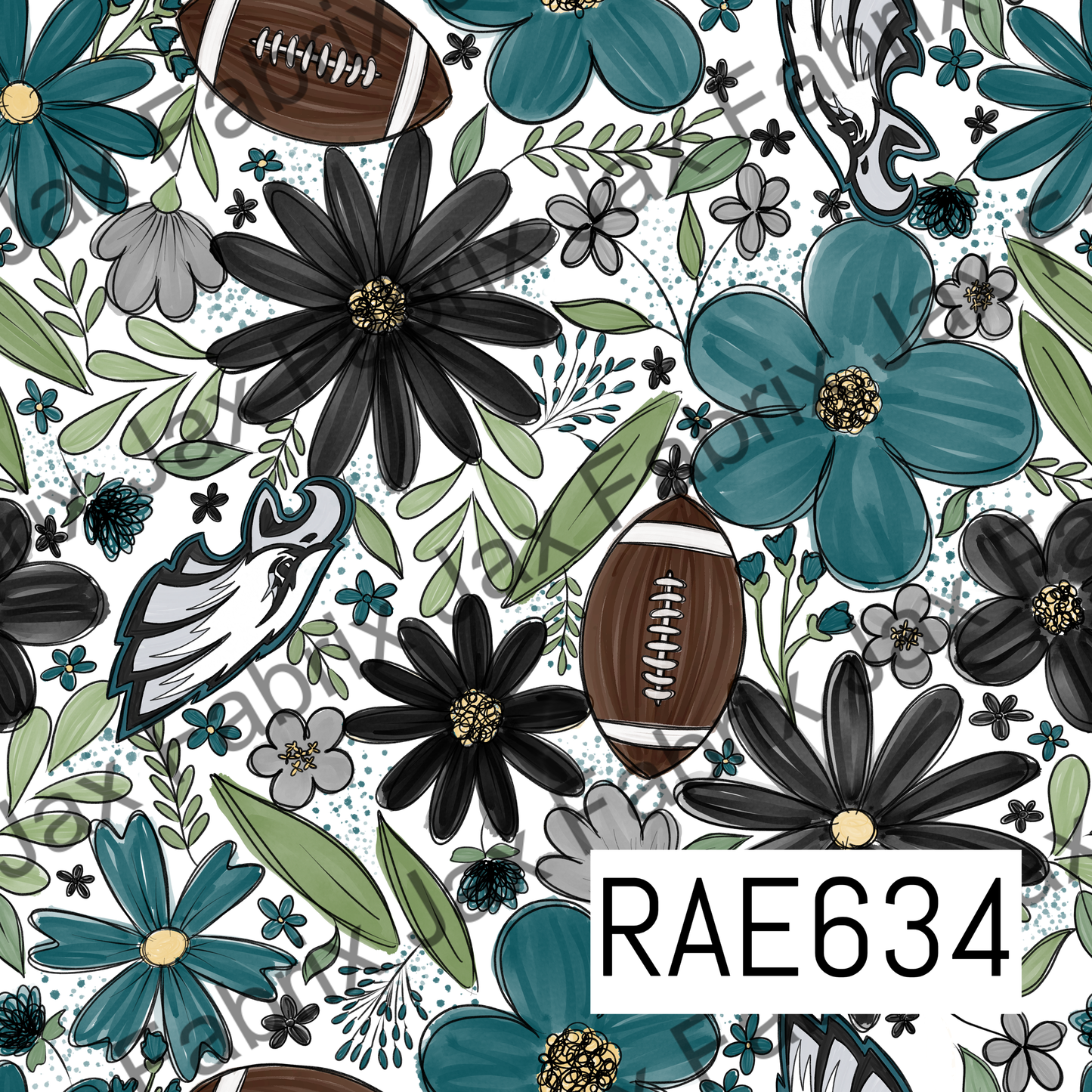 Eagles Football Floral RAE634