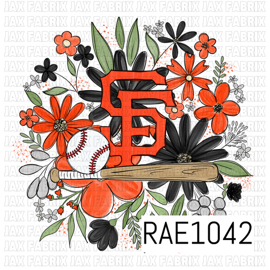Giants Floral Baseball PNG RAE1042
