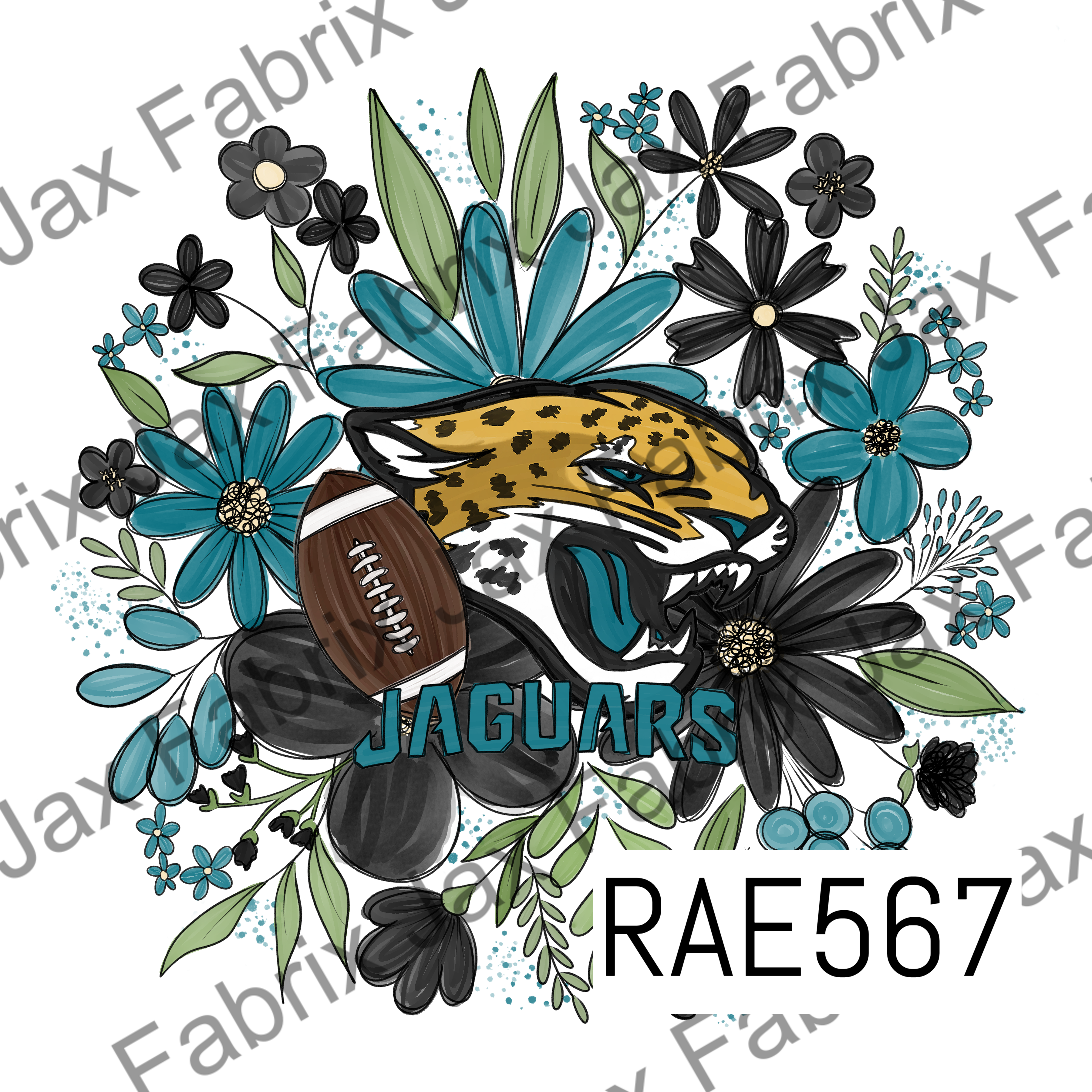 Packers Floral PNG RAE564 – Jax Fabrix