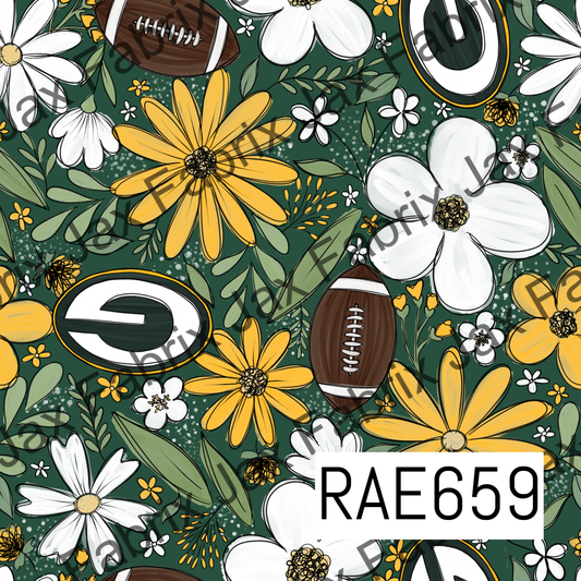 Packers Football Colored Floral RAE659