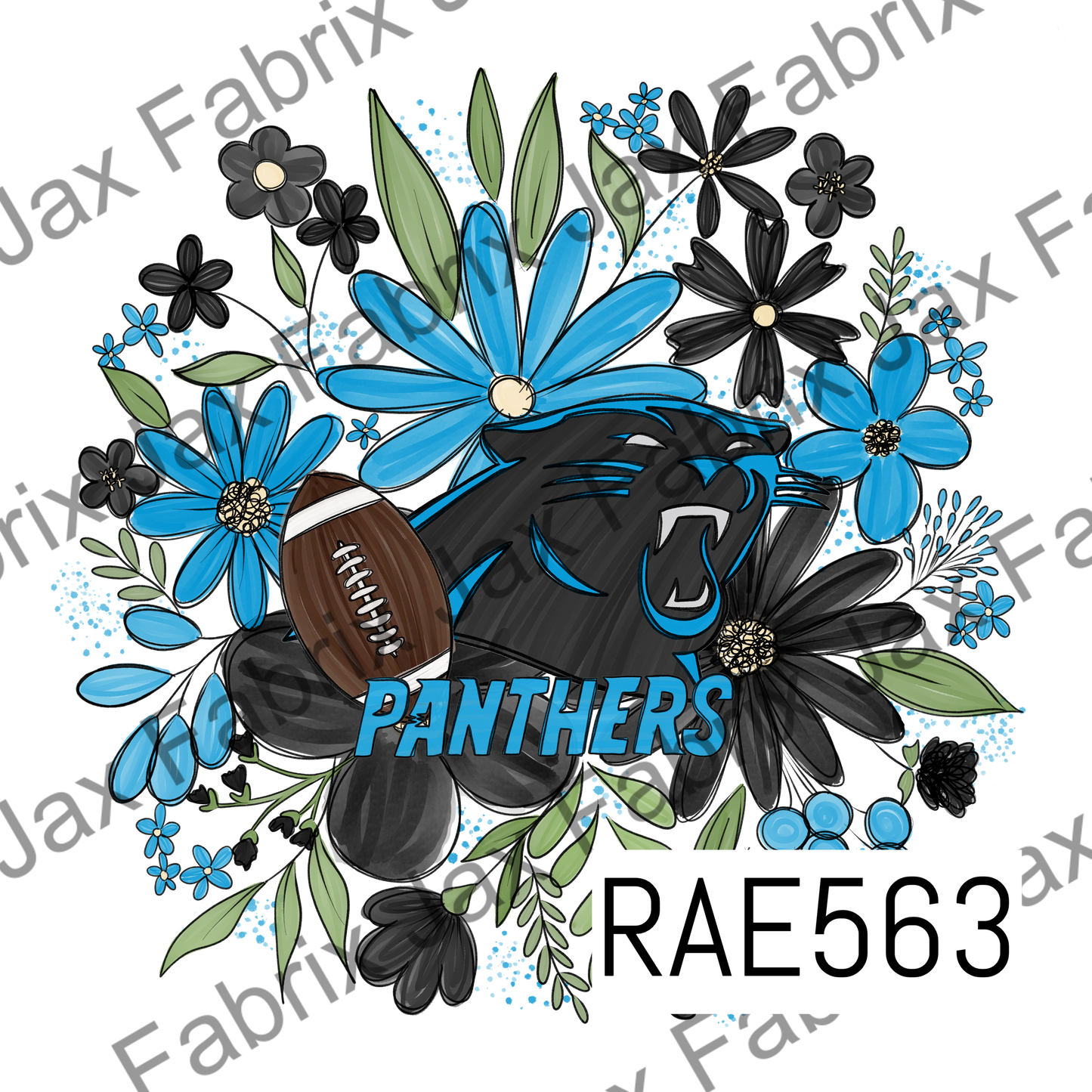 Panthers Floral PNG RAE563