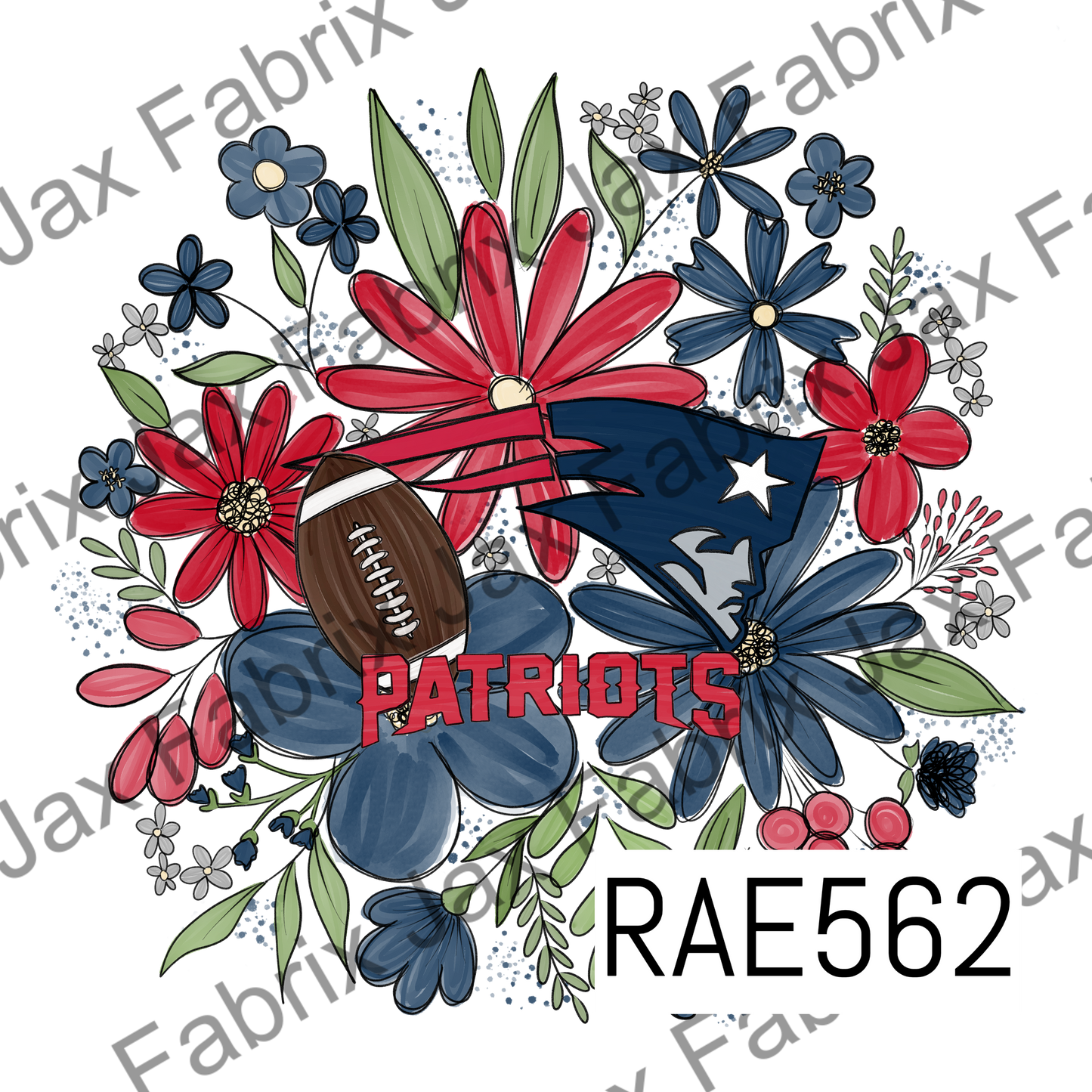 Patriots Floral PNG RAE562