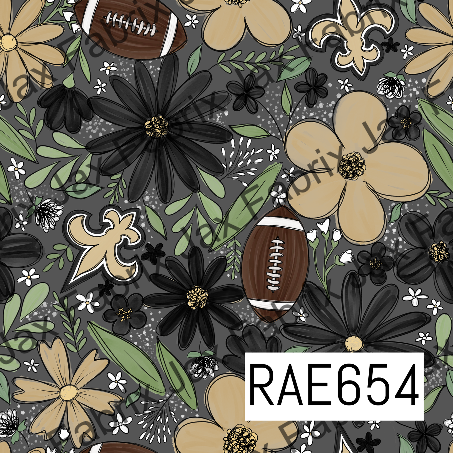 Saints Football Floral RAE654
