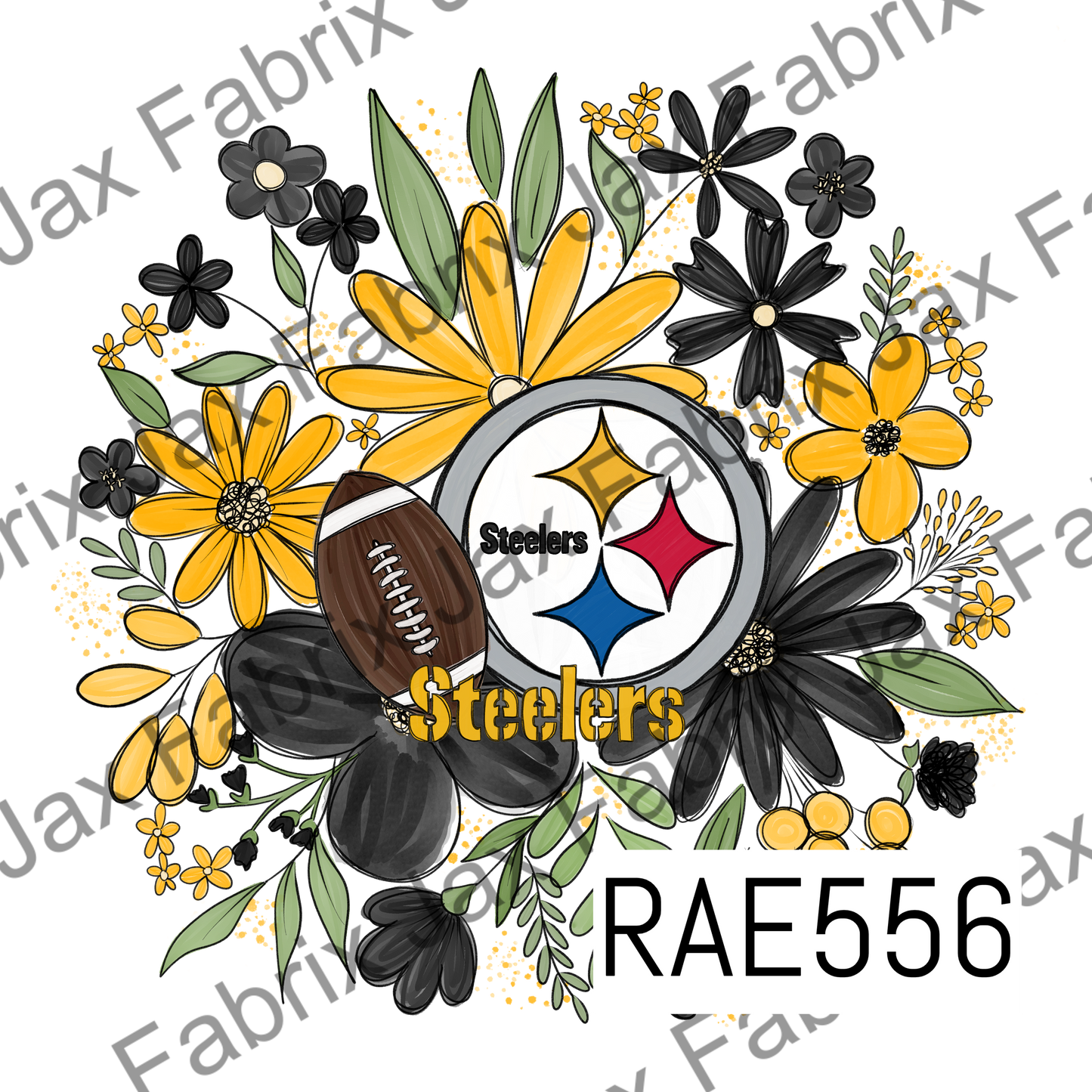 Steelers Floral PNG RAE556