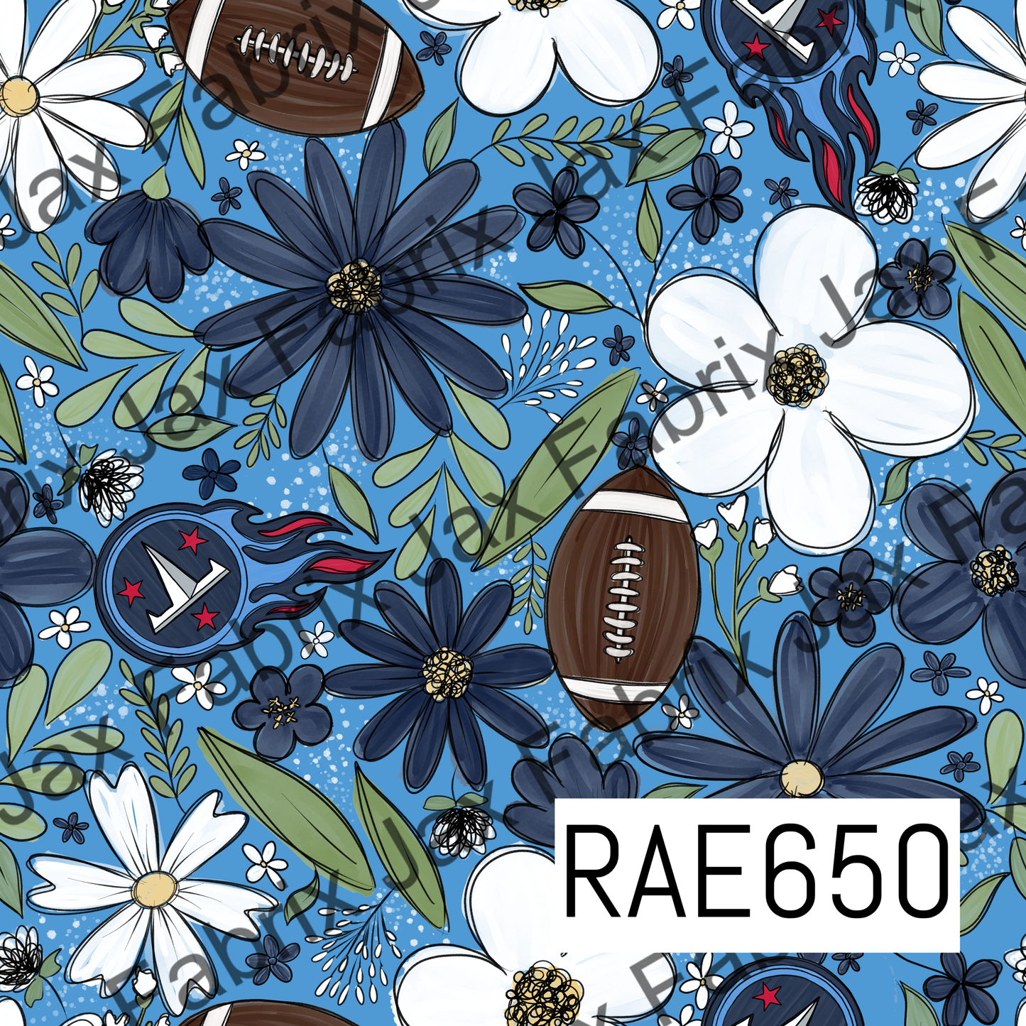 Titans Football Floral RAE650
