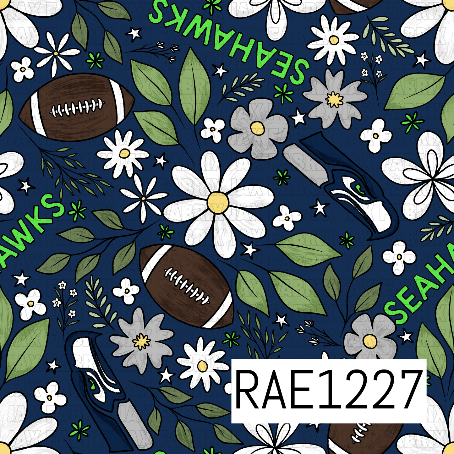 Seahawks Football Floral RAE1227