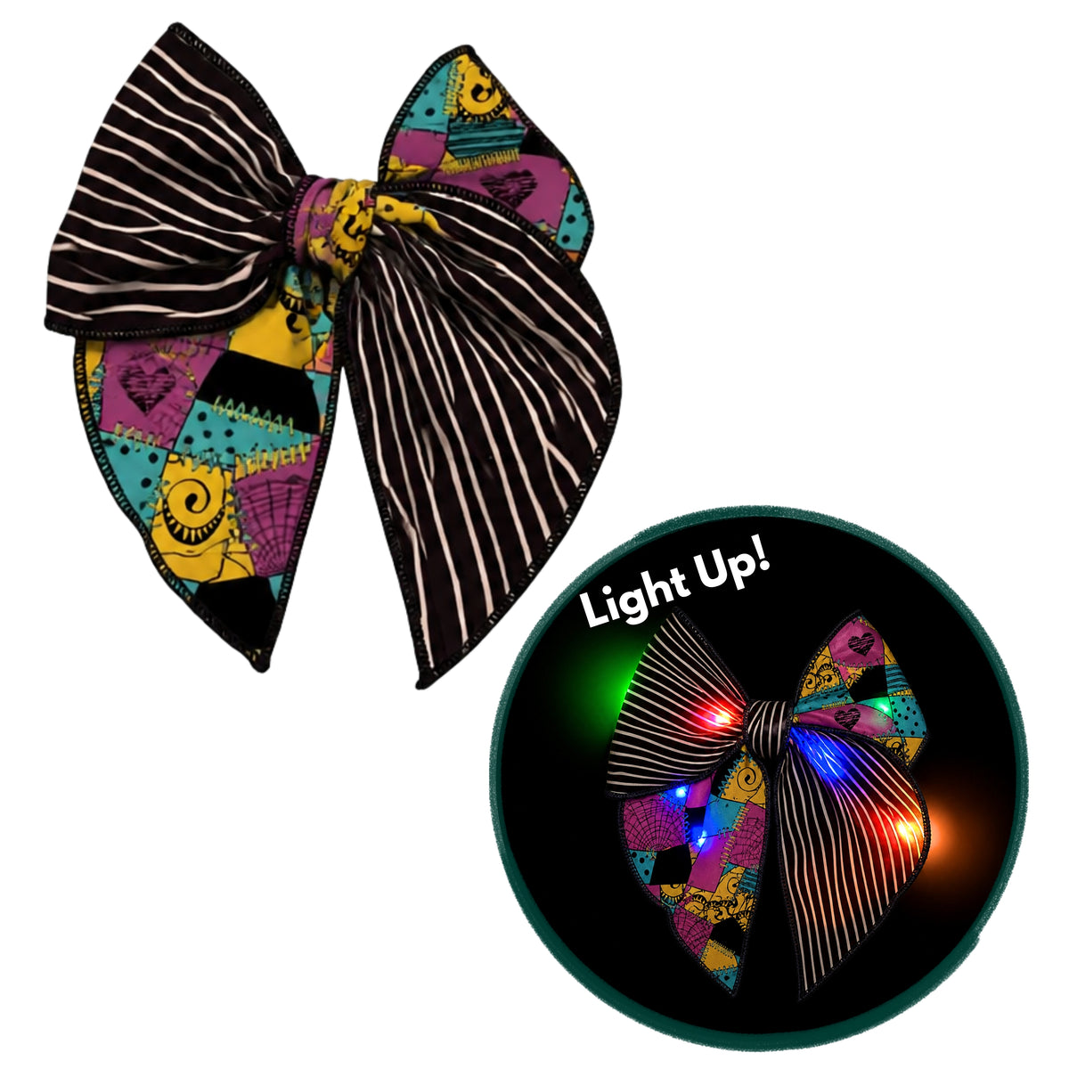 Stitches & Stripes Light Up Bow