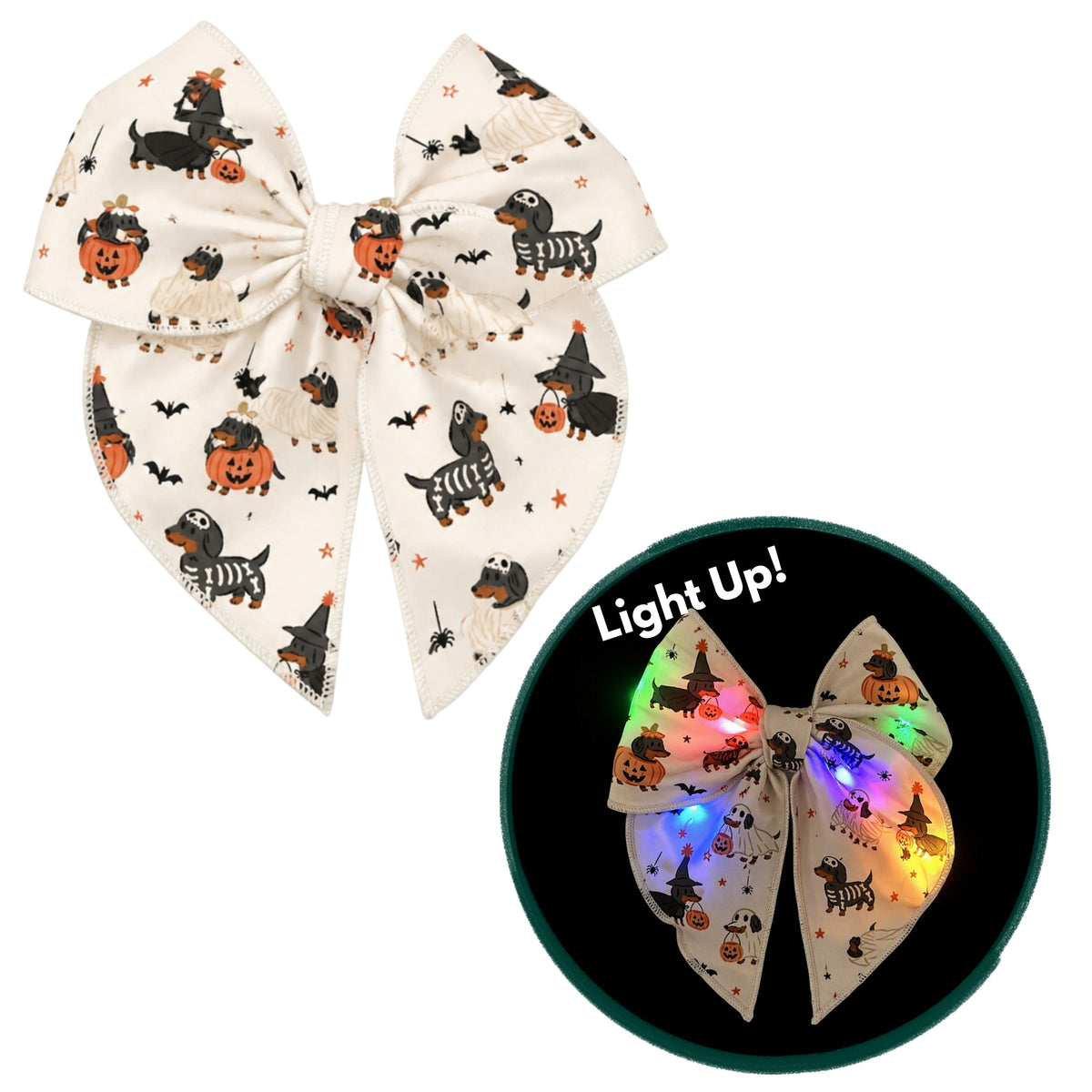 Hallo-Weenie Light Up Bow
