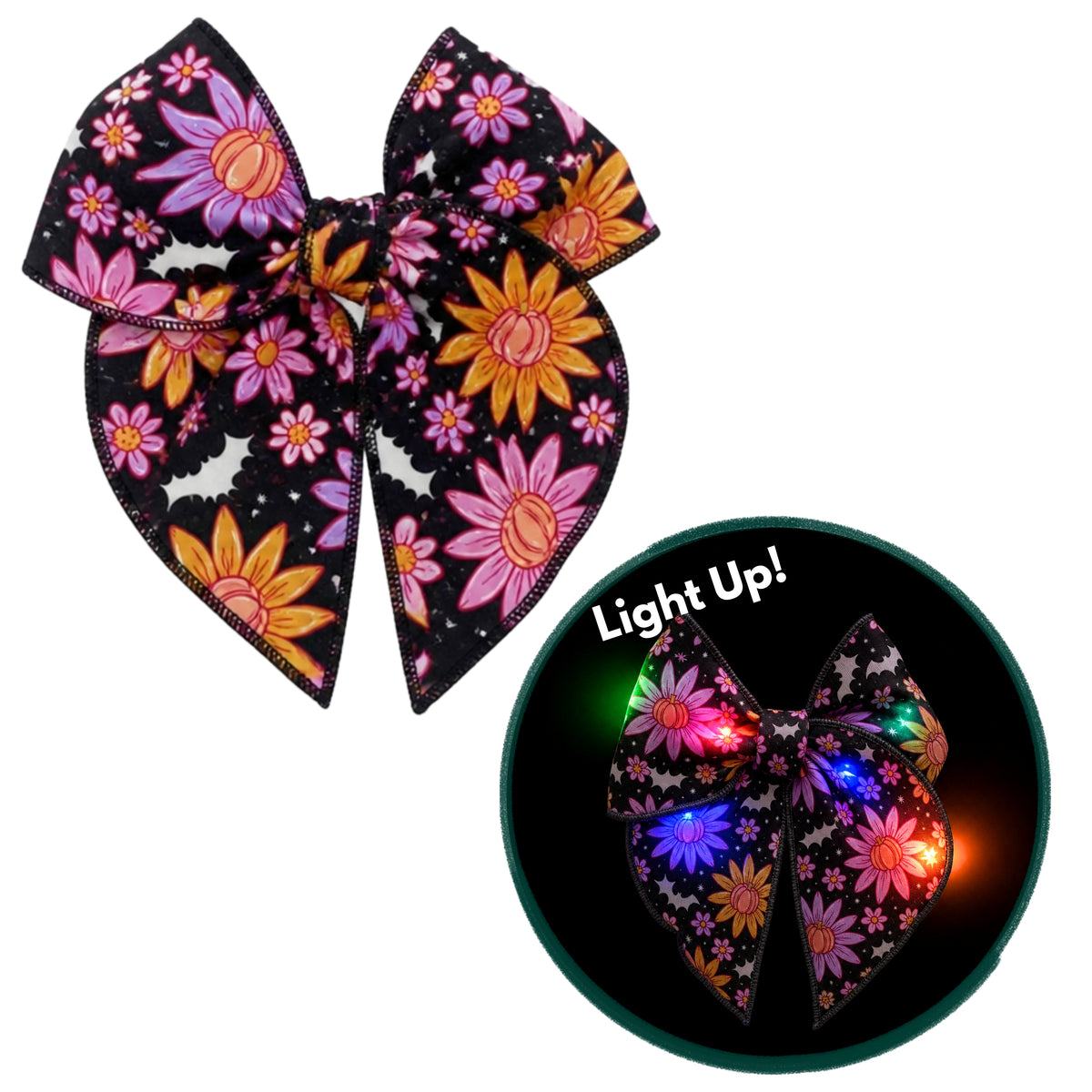 Floral Fright Light Up Bow