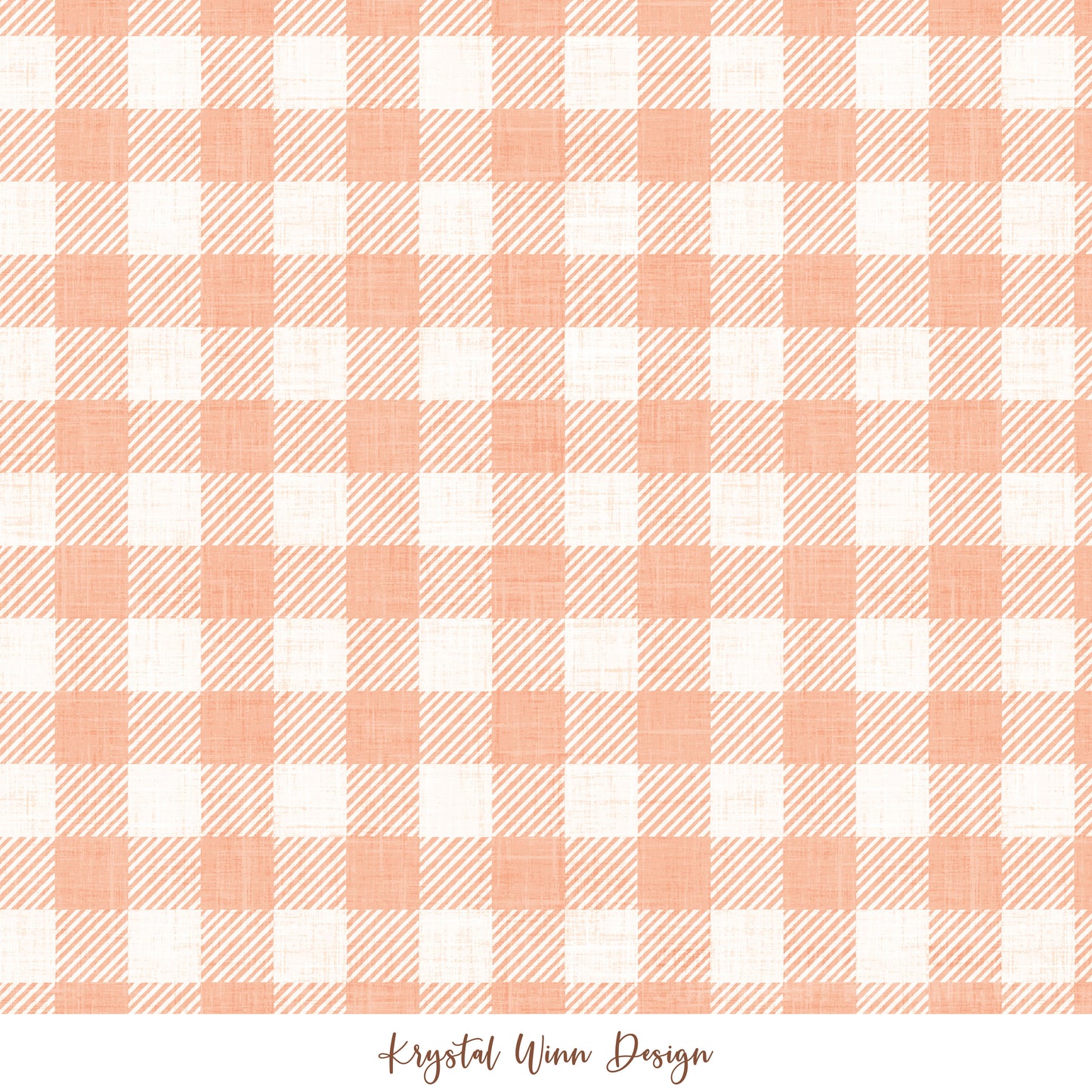 Alaska Flannel Plaid Peach KW1141