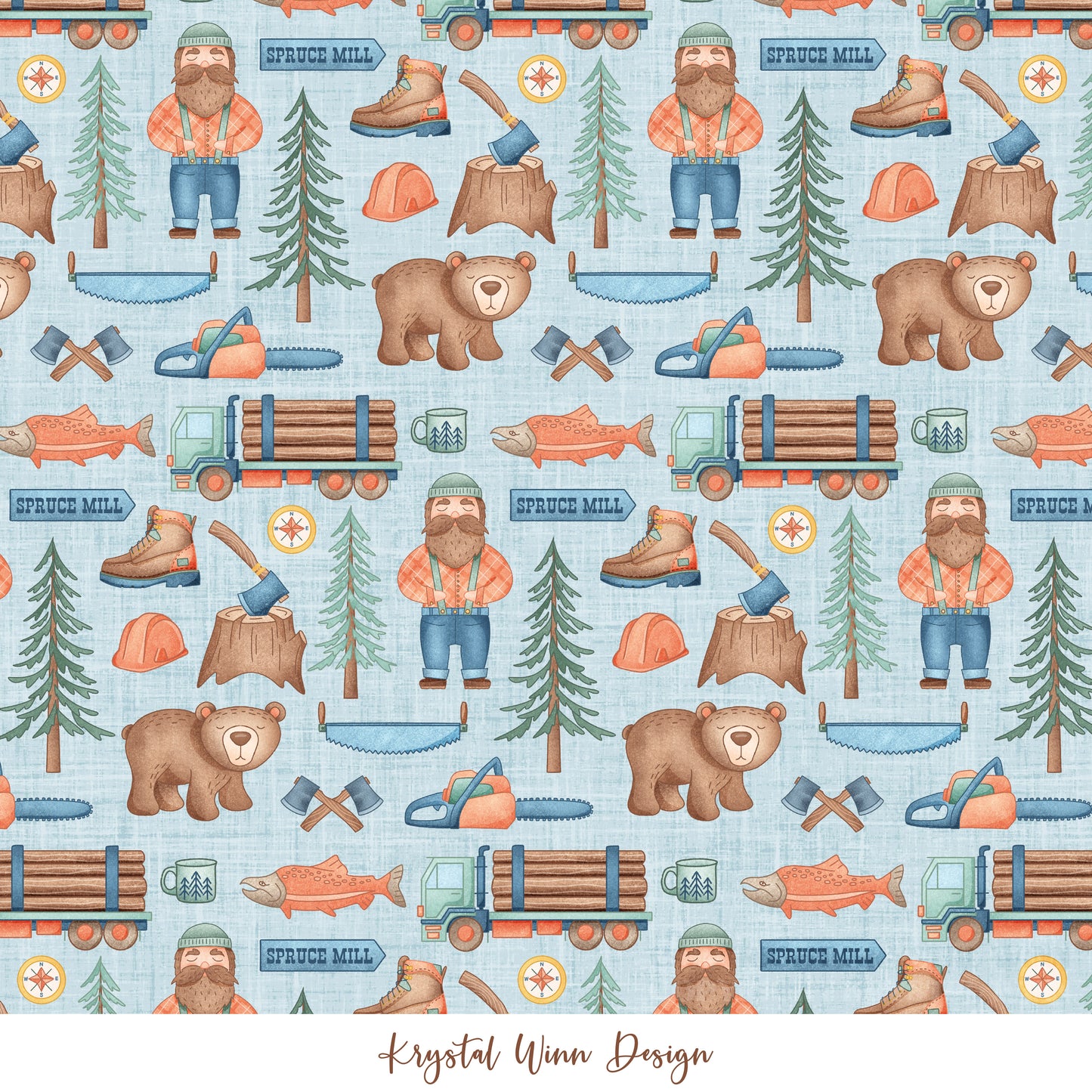 Alaska Lumberjack Sky KW1154