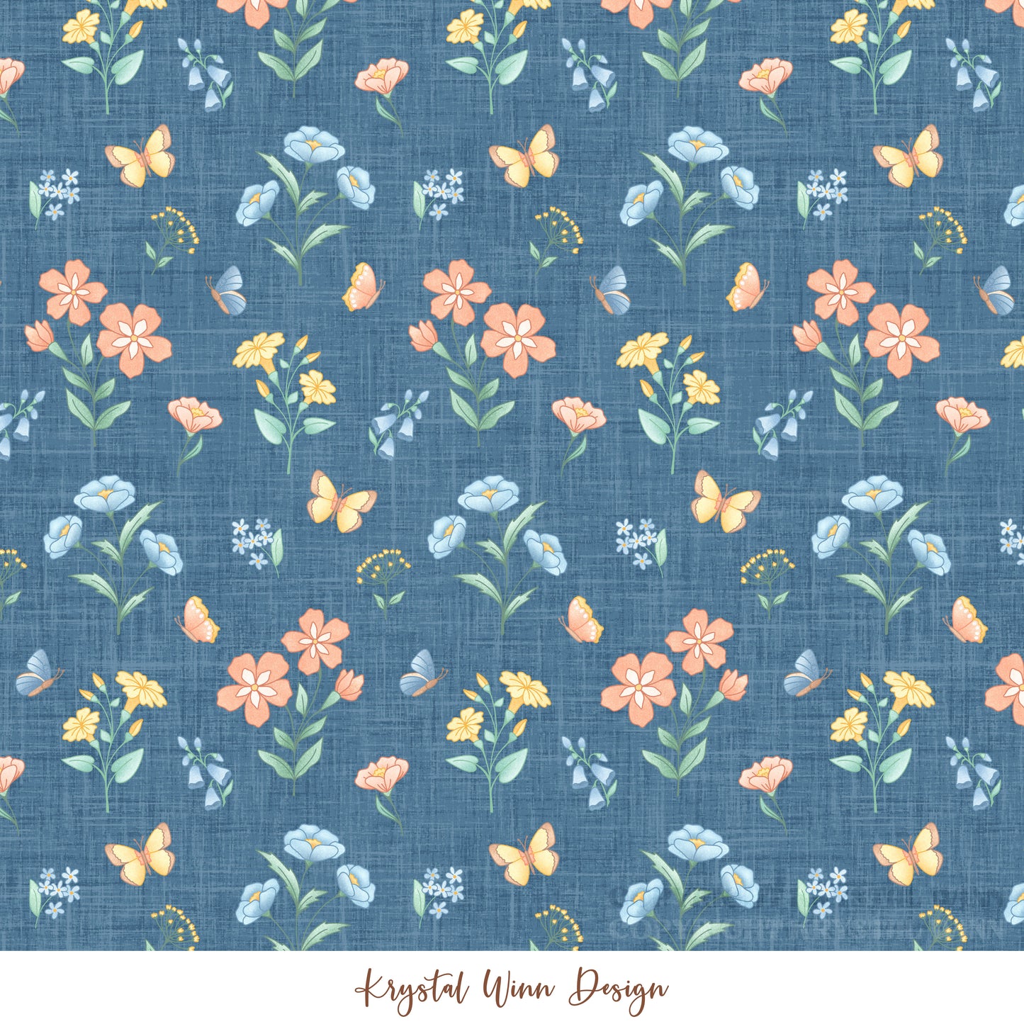 Alaska Meadow Floral Blue KW1155