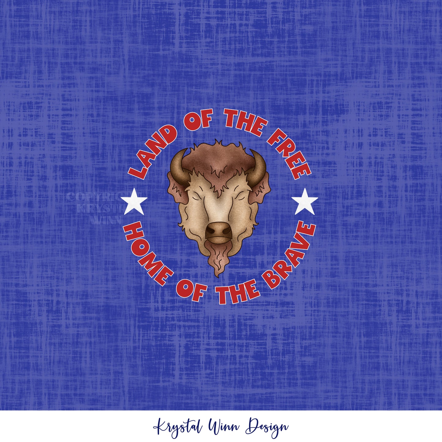 All American Cowboy Panel - Land Of The Free KW1158