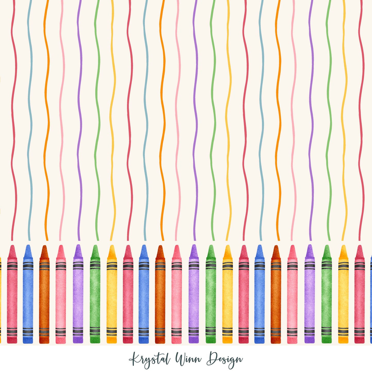 Back to School Crayon Boarder KW822