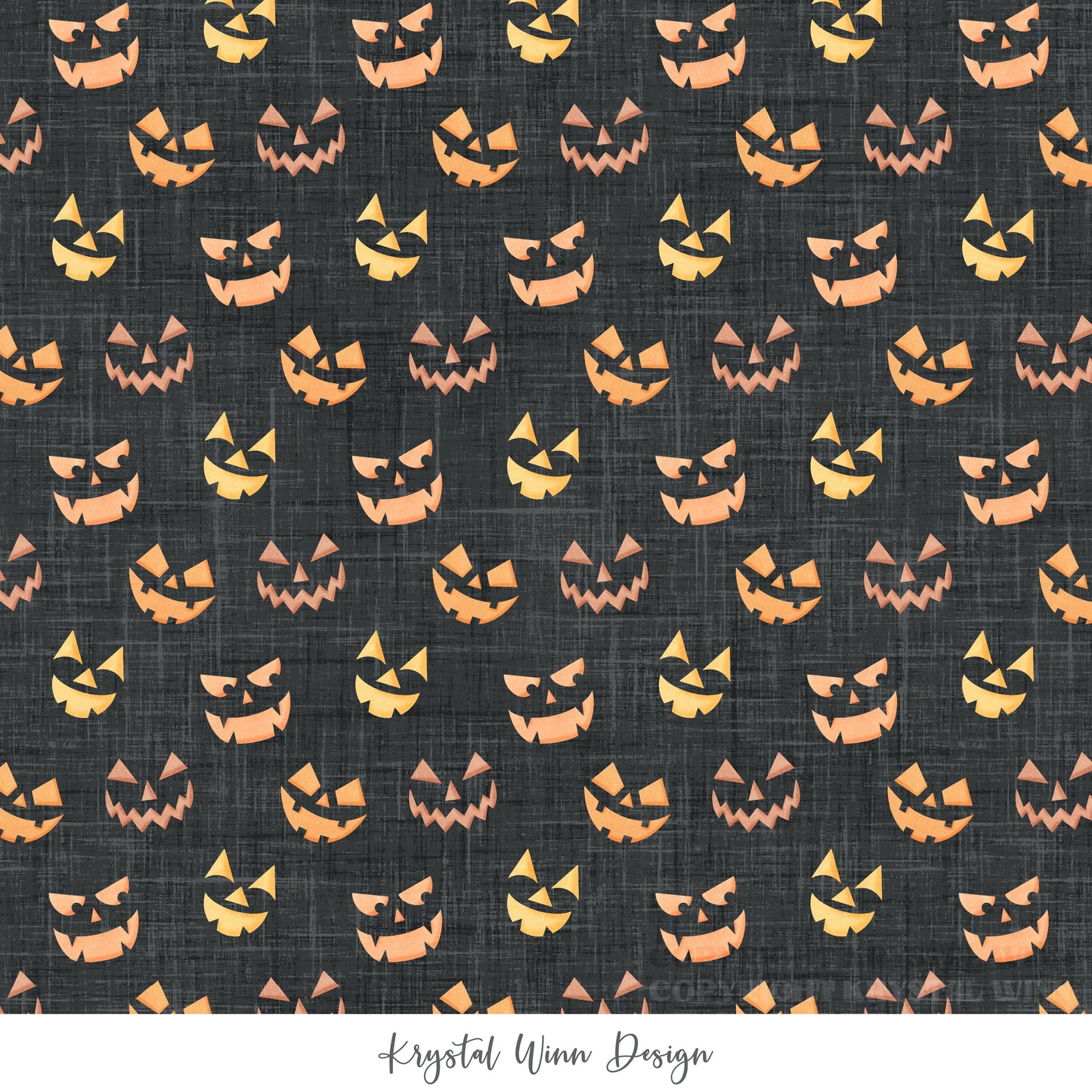 Candy Corn Harvest Faces Black KW966
