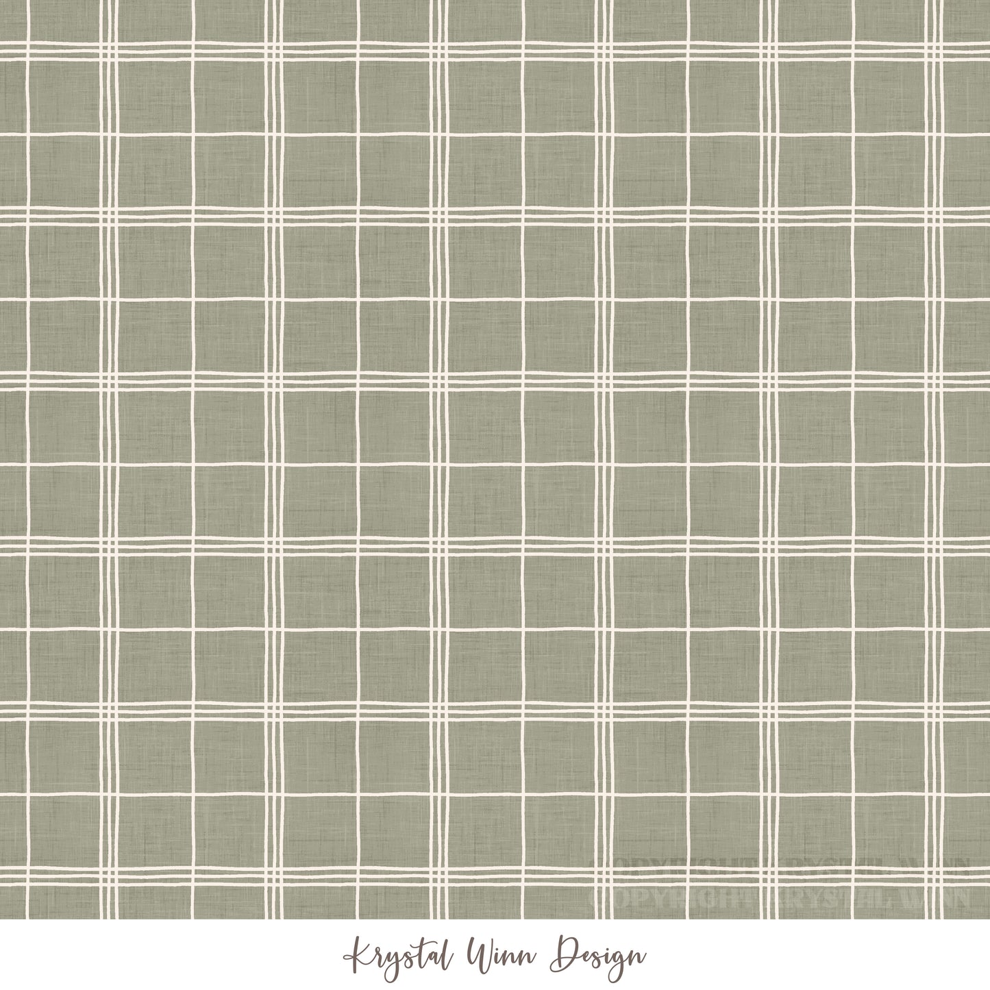 Carrot Farm Plaid Green KW664