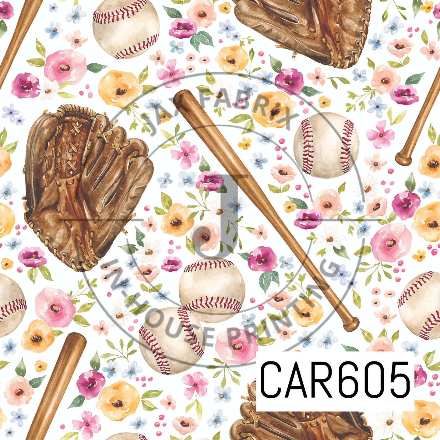Melody Floral Baseball White CAR605