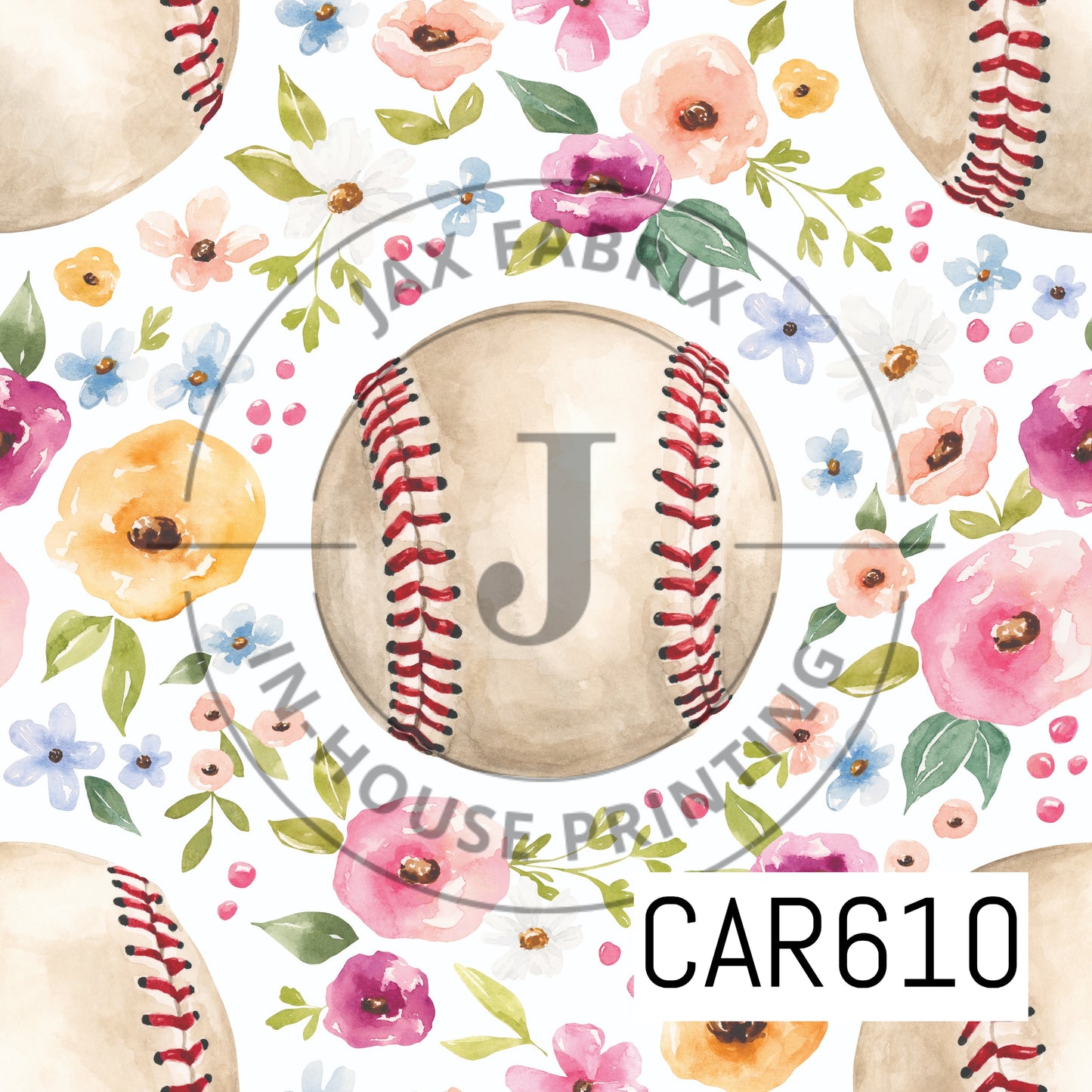 Melody Floral Baseball White CAR610