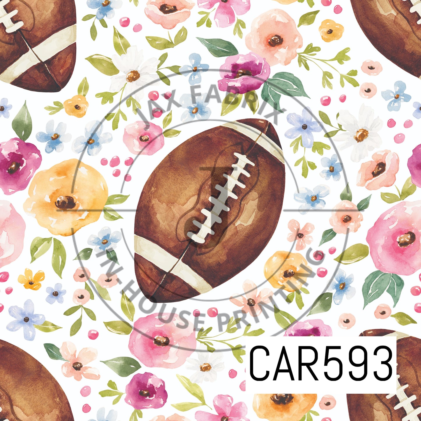 Melody Floral Football White CAR593