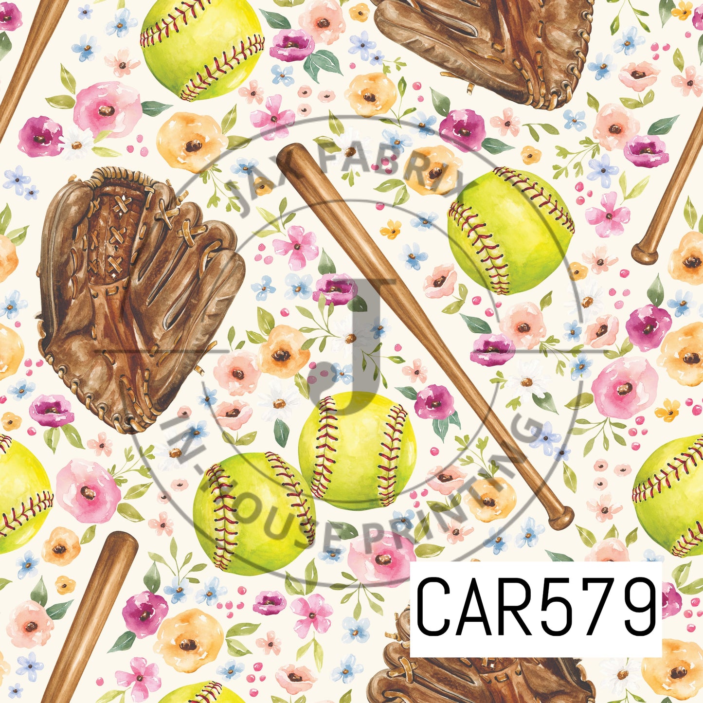 Melody Floral Softball Cream CAR579