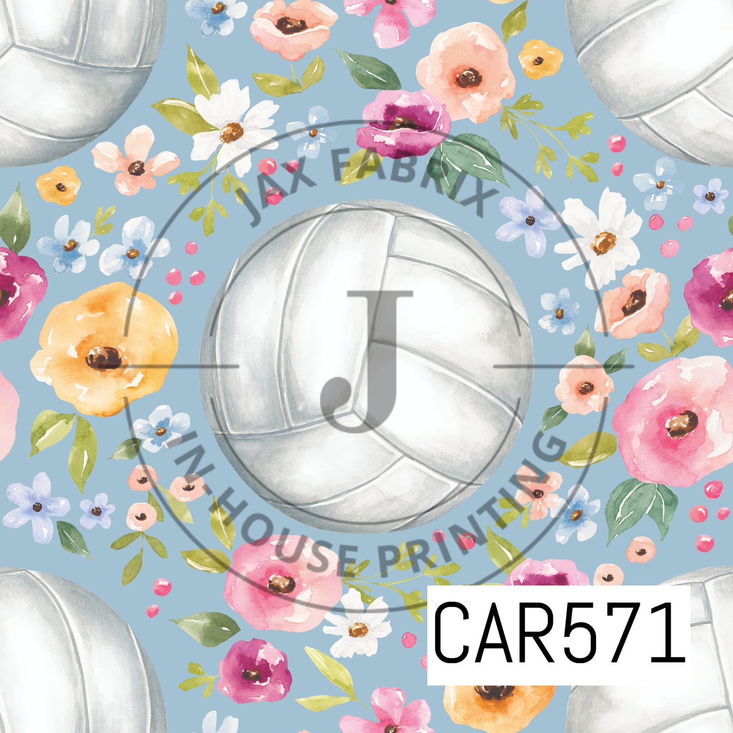 Melody Floral Volleyball Blue CAR571