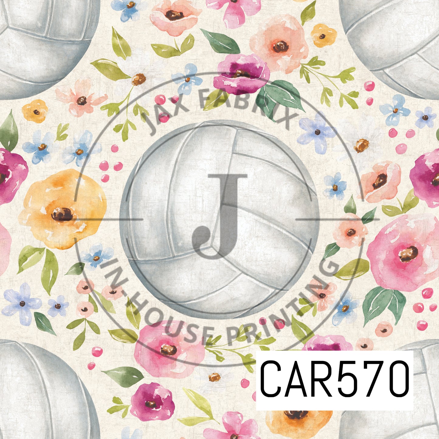 Melody Floral Volleyball Cream Textured CAR570