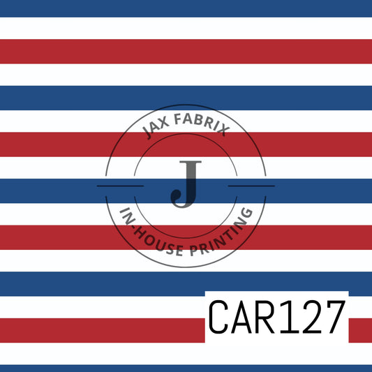 Patriotic Stripes Red White and Blue CAR127