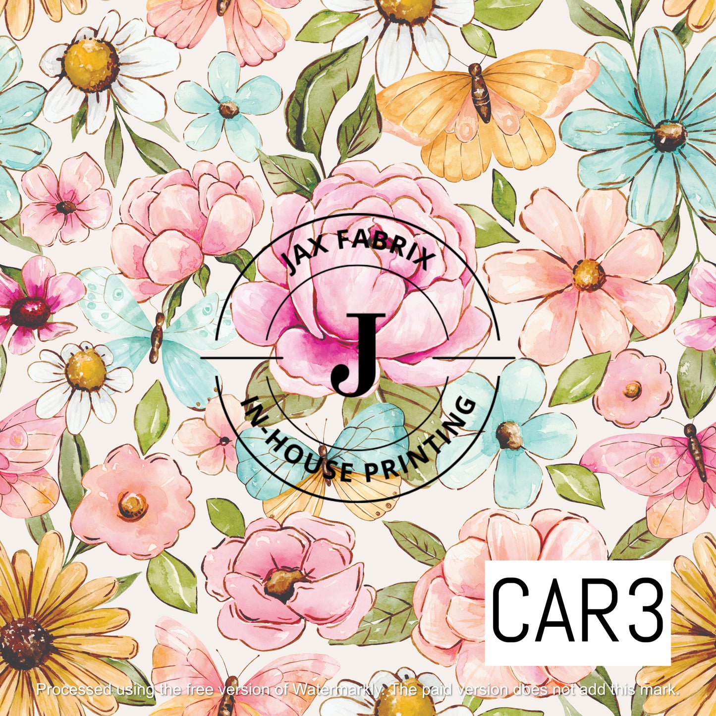 Penelope Butterfly Floral Cream CAR3