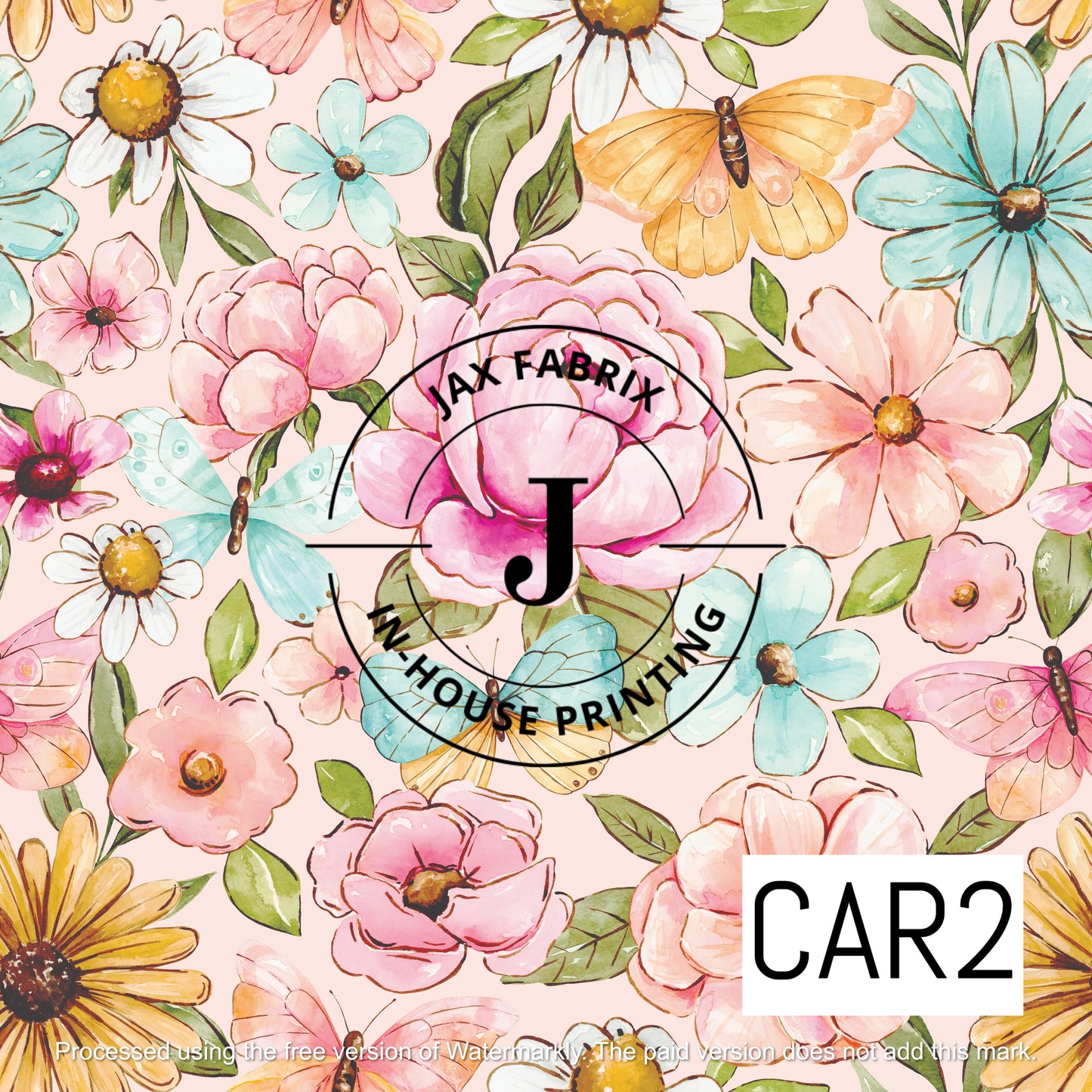 Penelope Butterfly Floral Pink CAR2