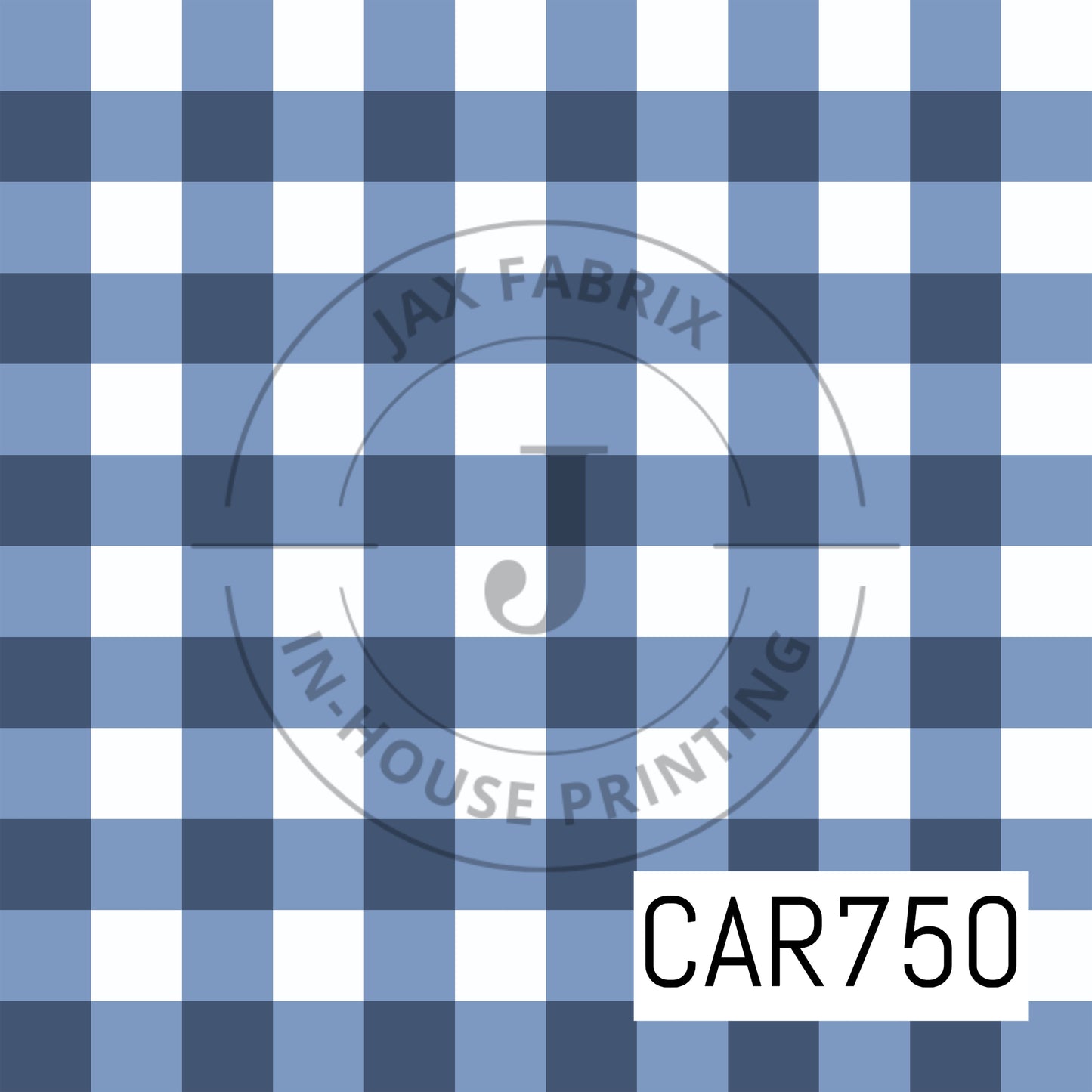 Summer Garden Gingham Dark Blue CAR750