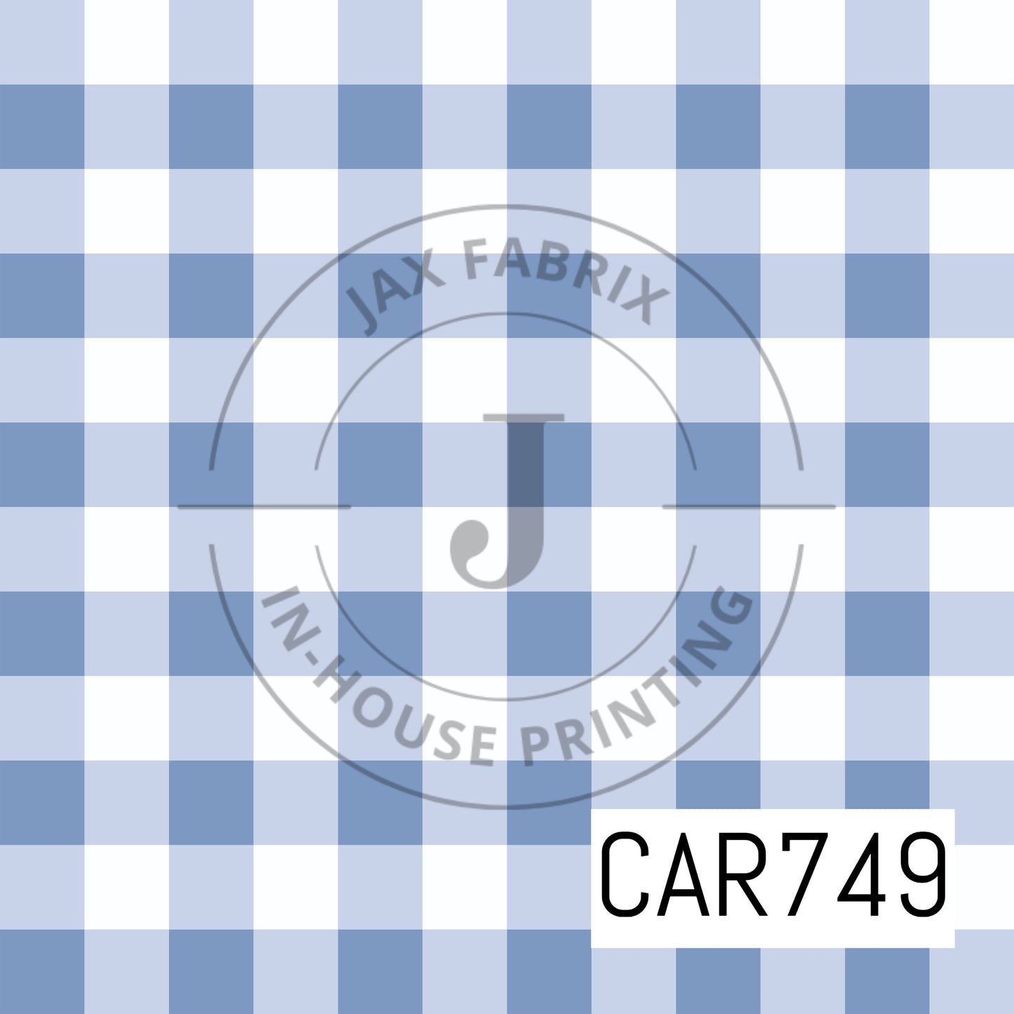 Summer Garden Gingham Periwinkle Blue CAR749