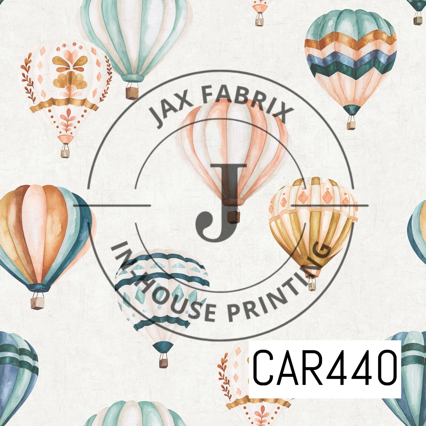 Wanderlust Hot Air Balloons Cream CAR440