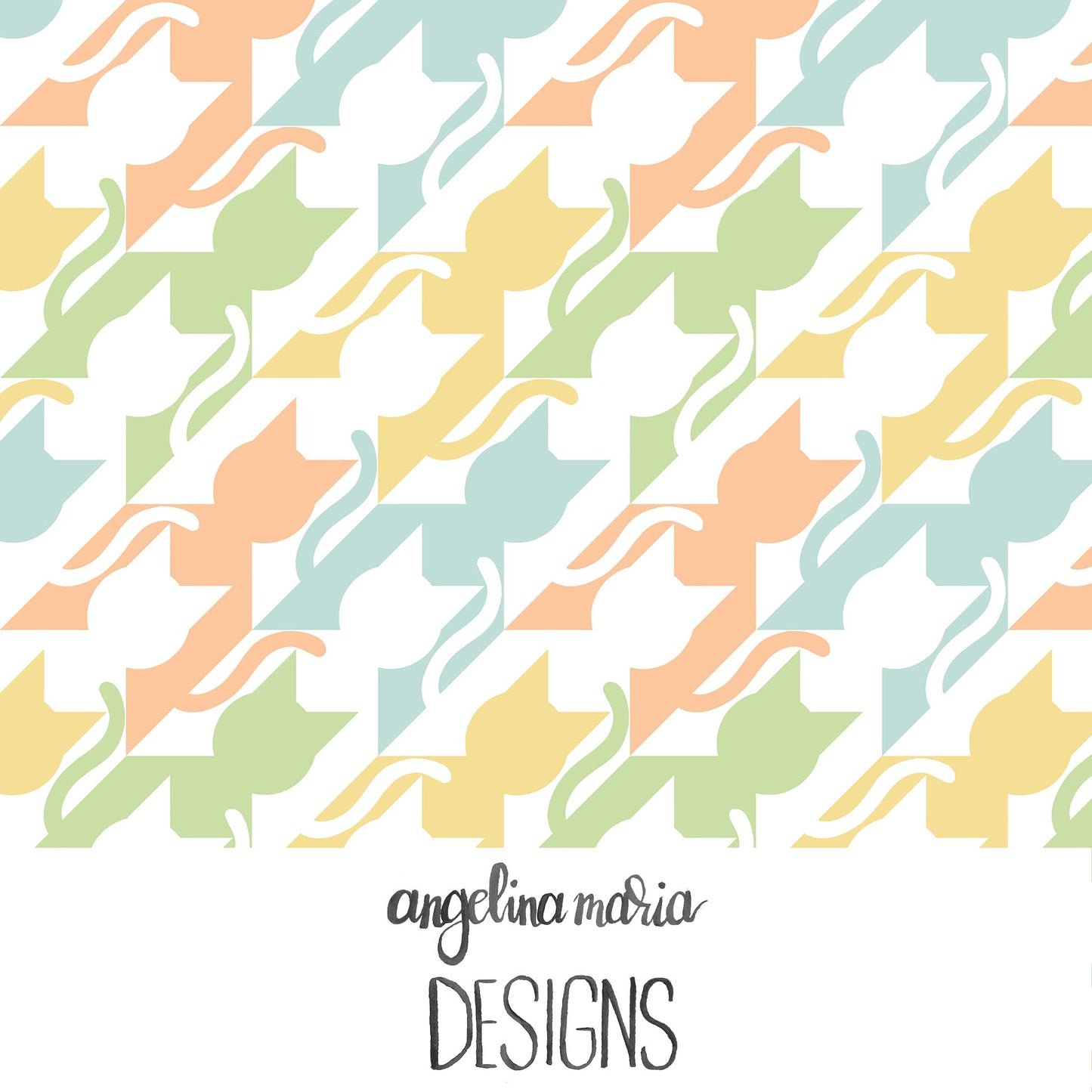 Whiskers And Bloom Catstooth Soft Spring SAMD348