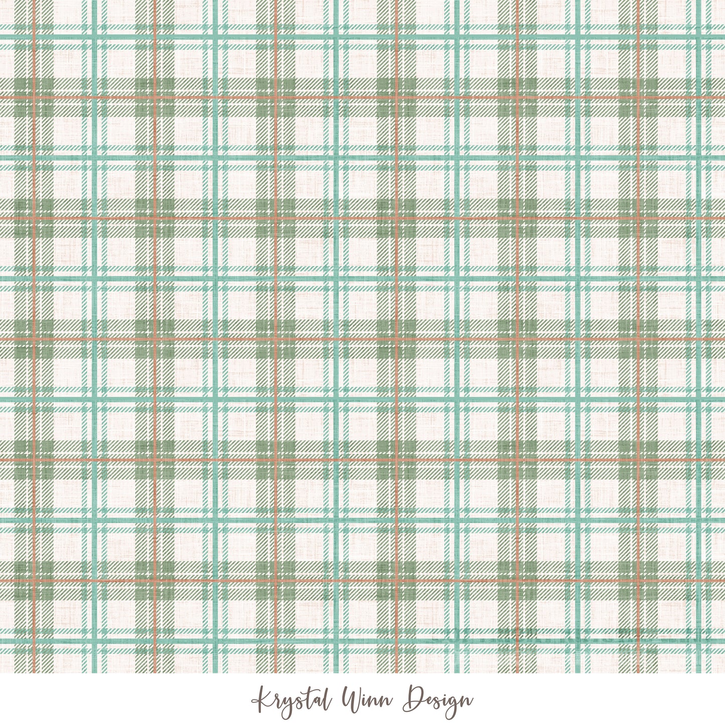 Christmas Cookie Plaid Green KW1314
