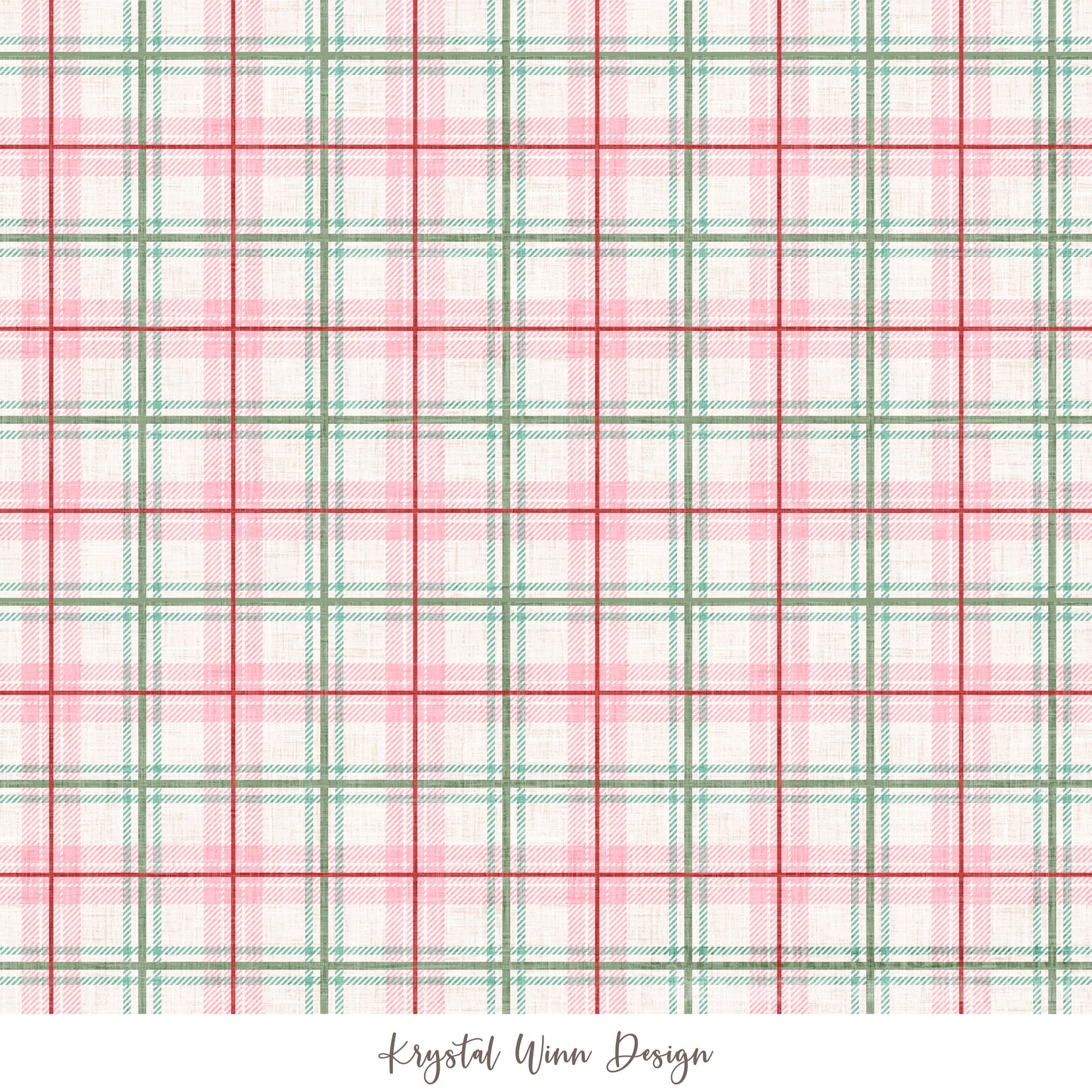 Christmas Cookie Plaid Pink KW1315