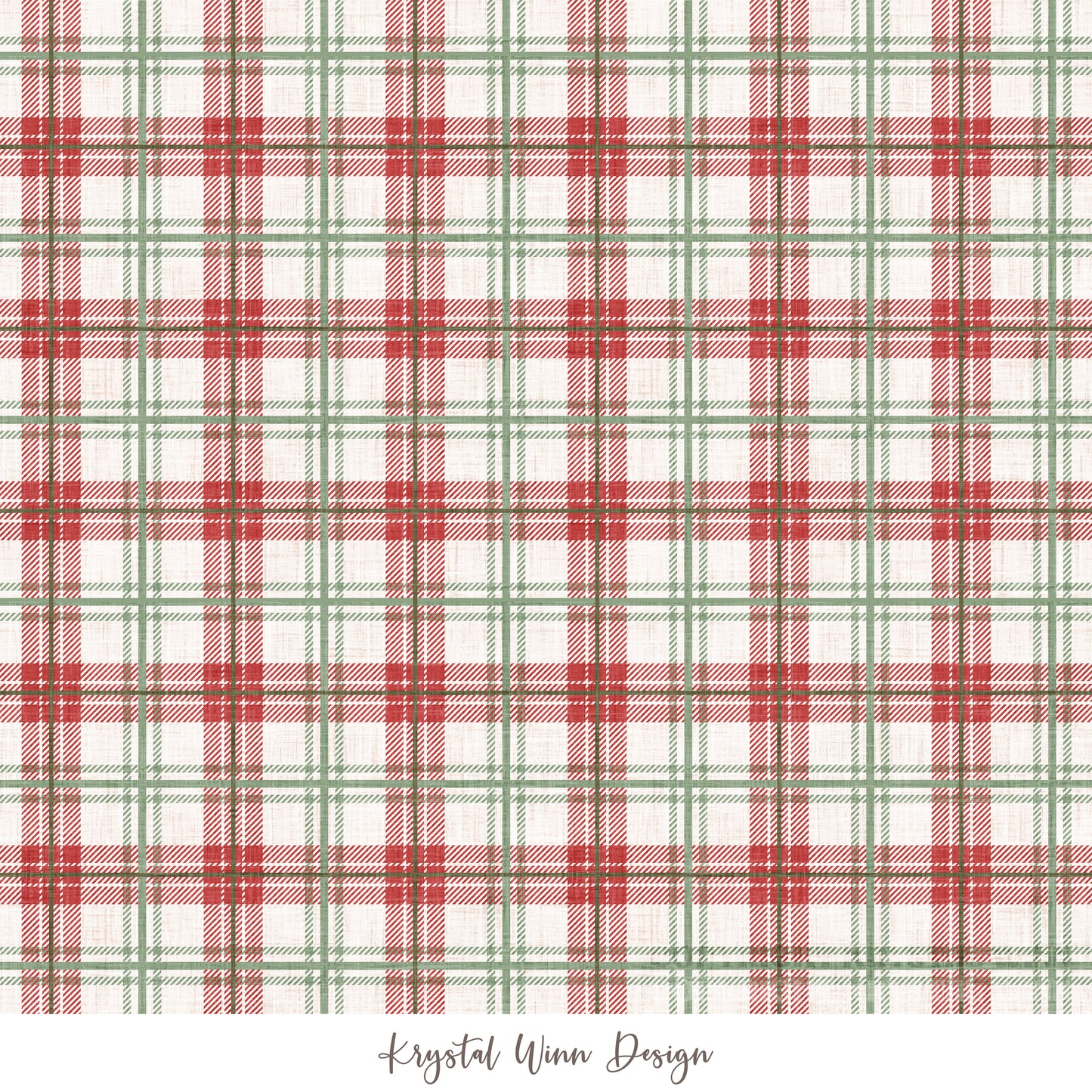 Christmas Cookie Plaid Red KW1316